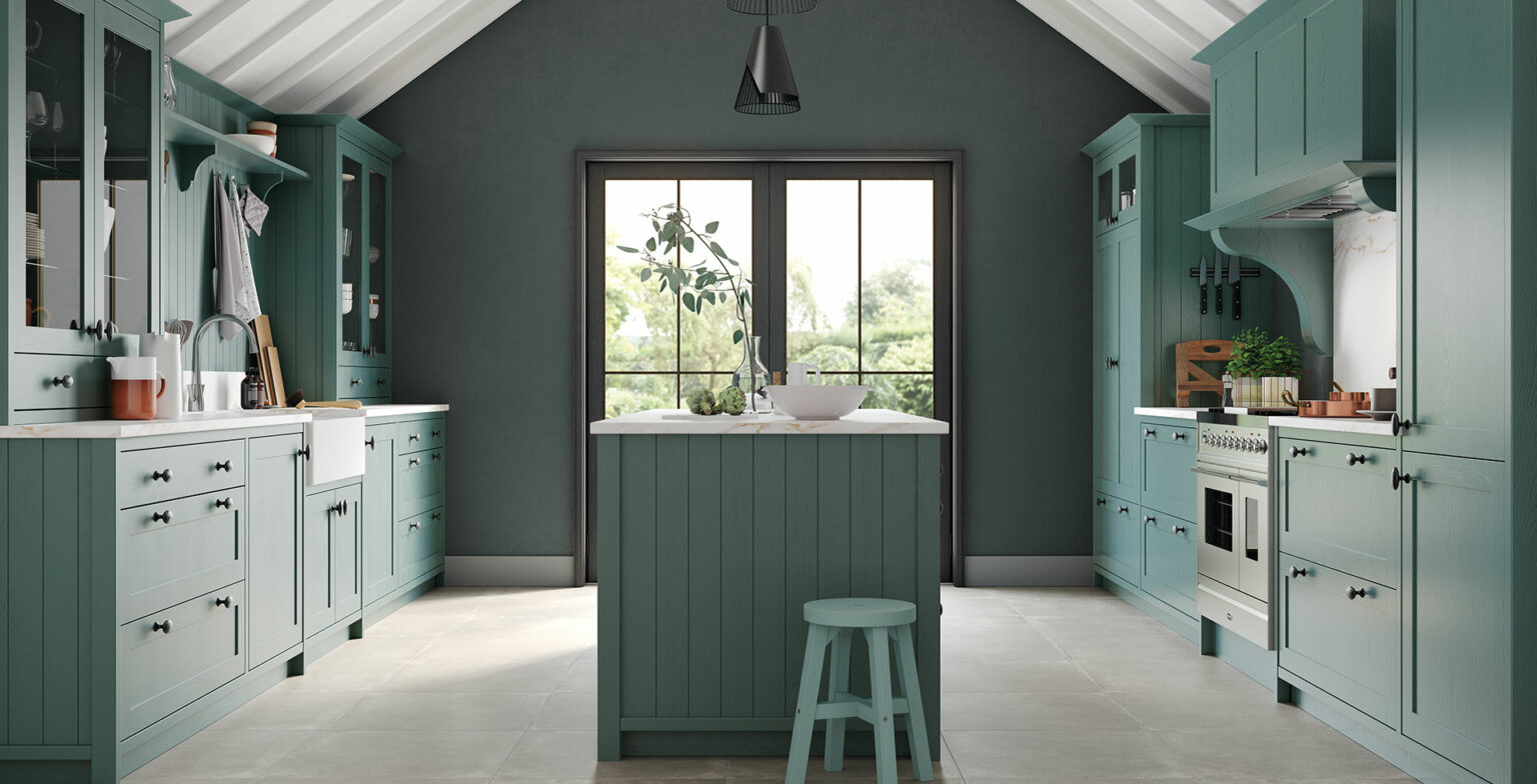 Viridian Painted Kitchen