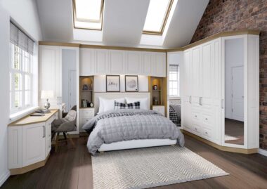 Porcelain & Riva Oak Lisbon Design Fitted Bedroom