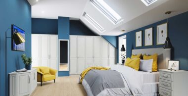 Riva Oak Davenport Design Double Sloped Fitted Bedroom