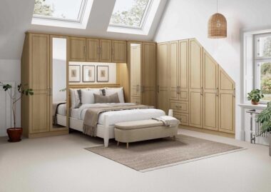 Riva Oak Davenport Design Double Sloped Fitted Bedroom