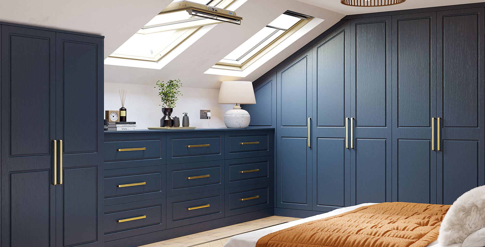 Tuscan Charleston Design Sloped Fitted Bedroom