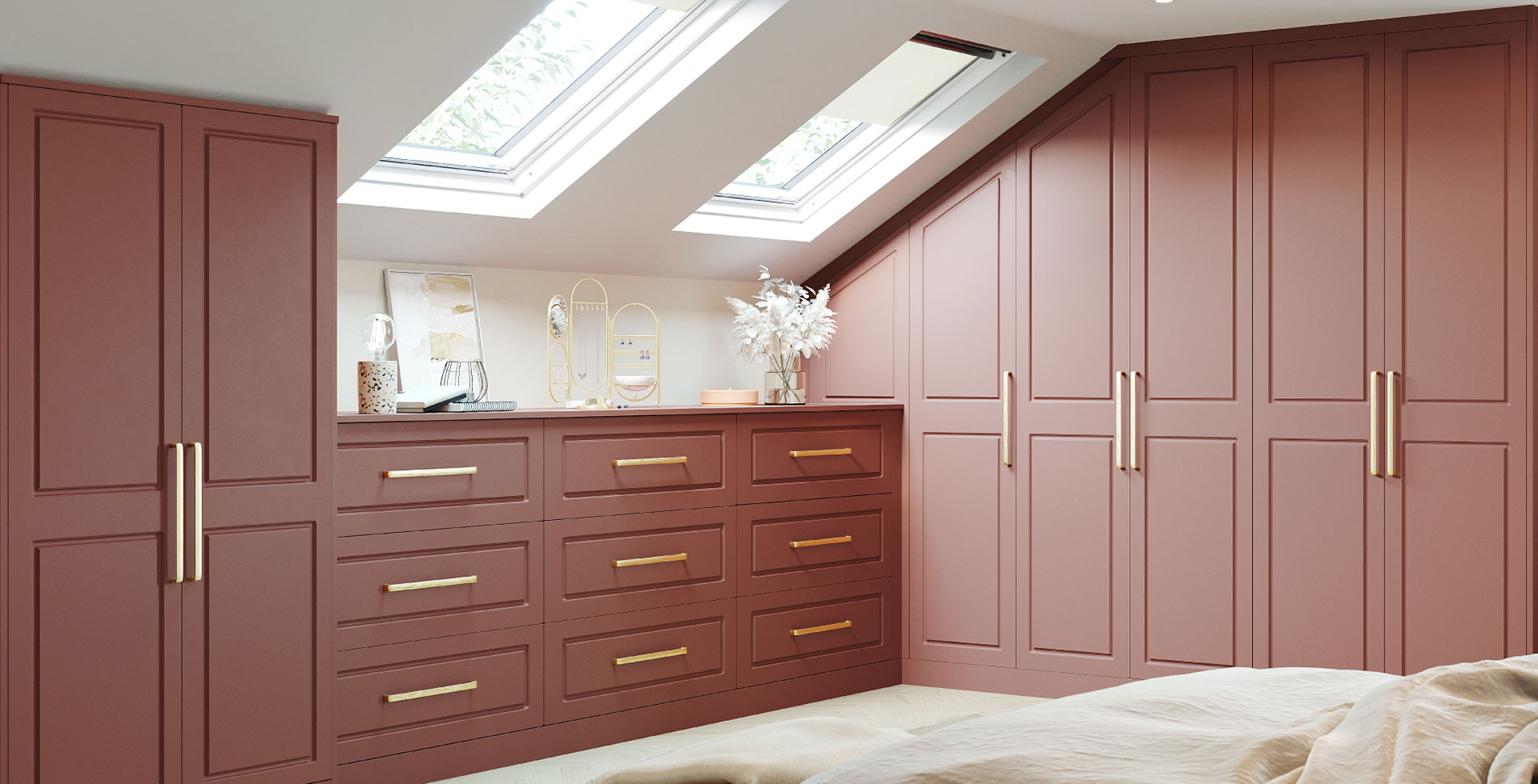 Tuscan Charleston Design Sloped Fitted Bedroom