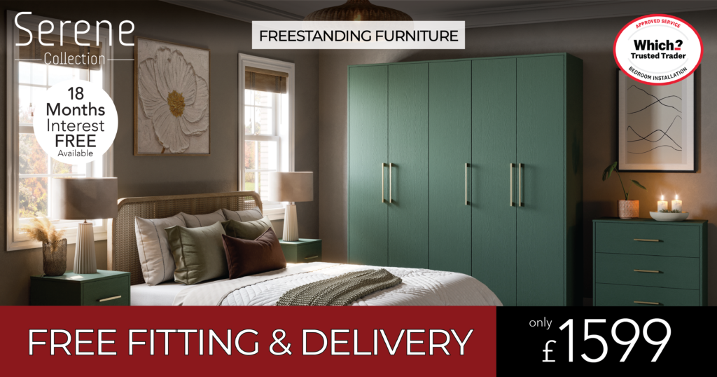 free standing furniture free delivery and fitting 