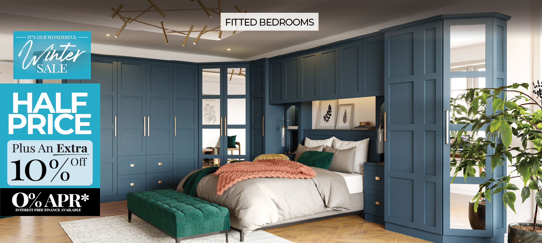 Modern fitted bedroom winter sale advertisement