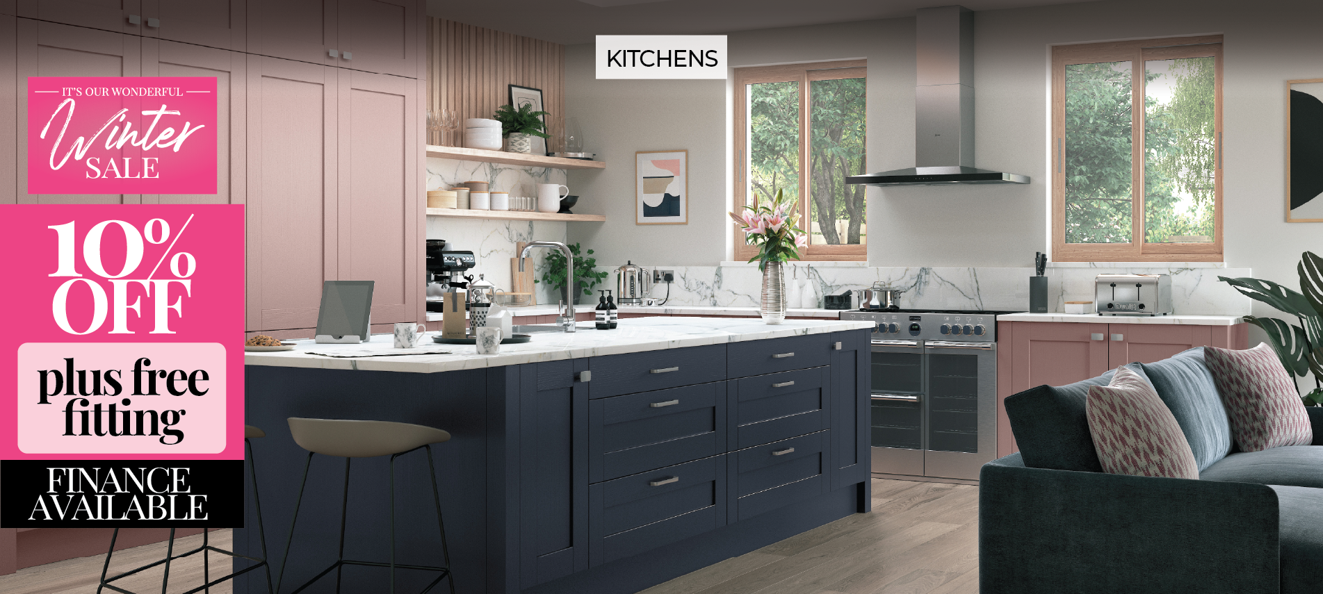 Modern kitchen winter sale with 10% off offer