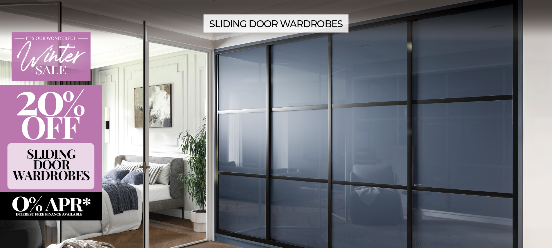 Modern sliding door wardrobes winter sale offer