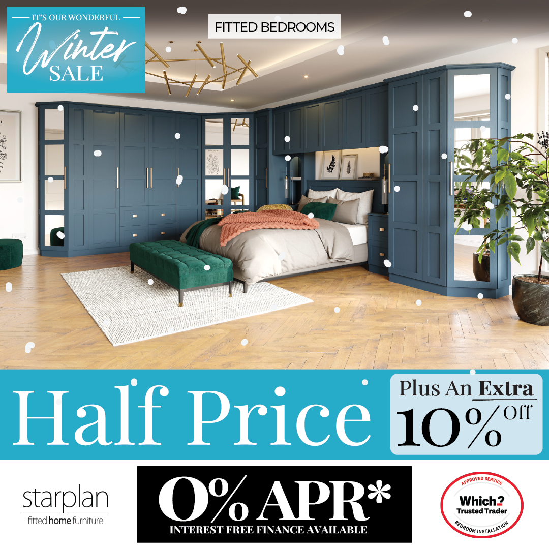 Winter sale on fitted bedrooms half price offer