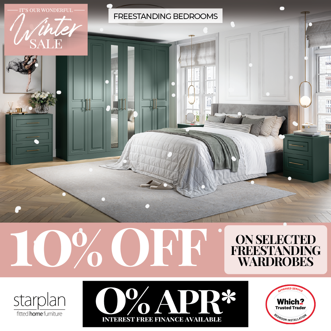 Winter sale on freestanding bedroom wardrobes