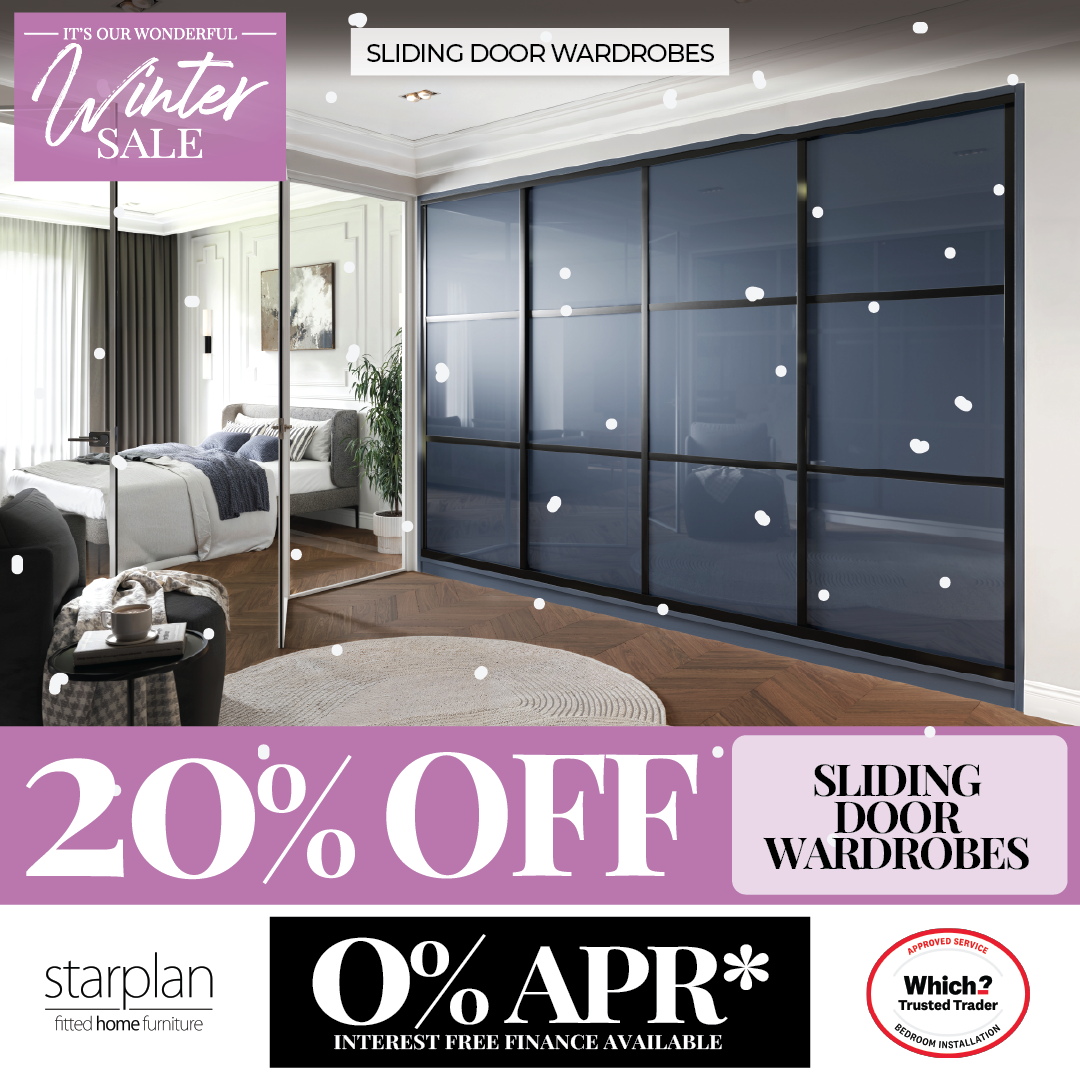 Winter sale 20% off sliding door wardrobes
