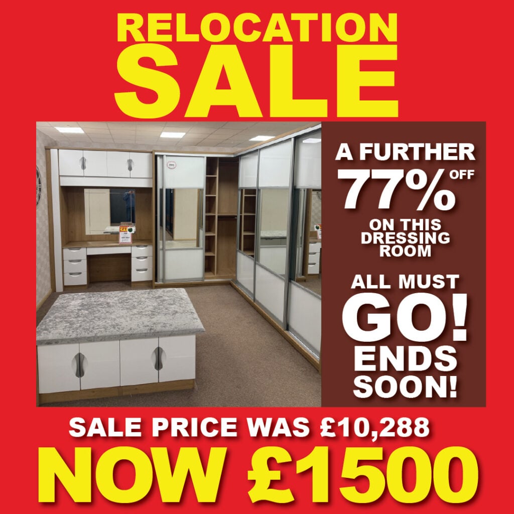 Relocation sale dressing room furniture discount offer