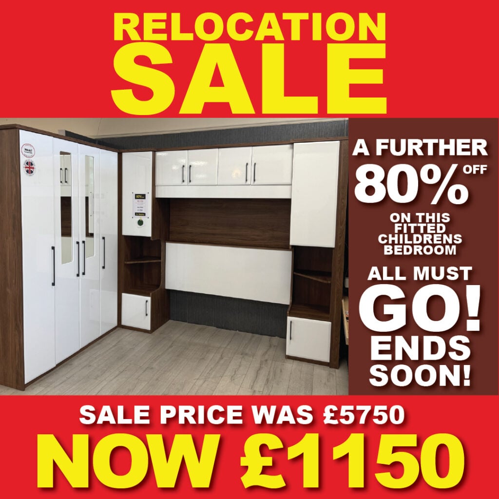 Relocation sale fitted children’s bedroom furniture display
