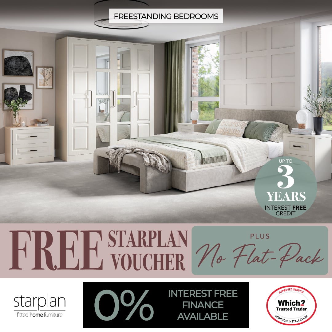 Modern freestanding bedroom furniture with interest-free offer