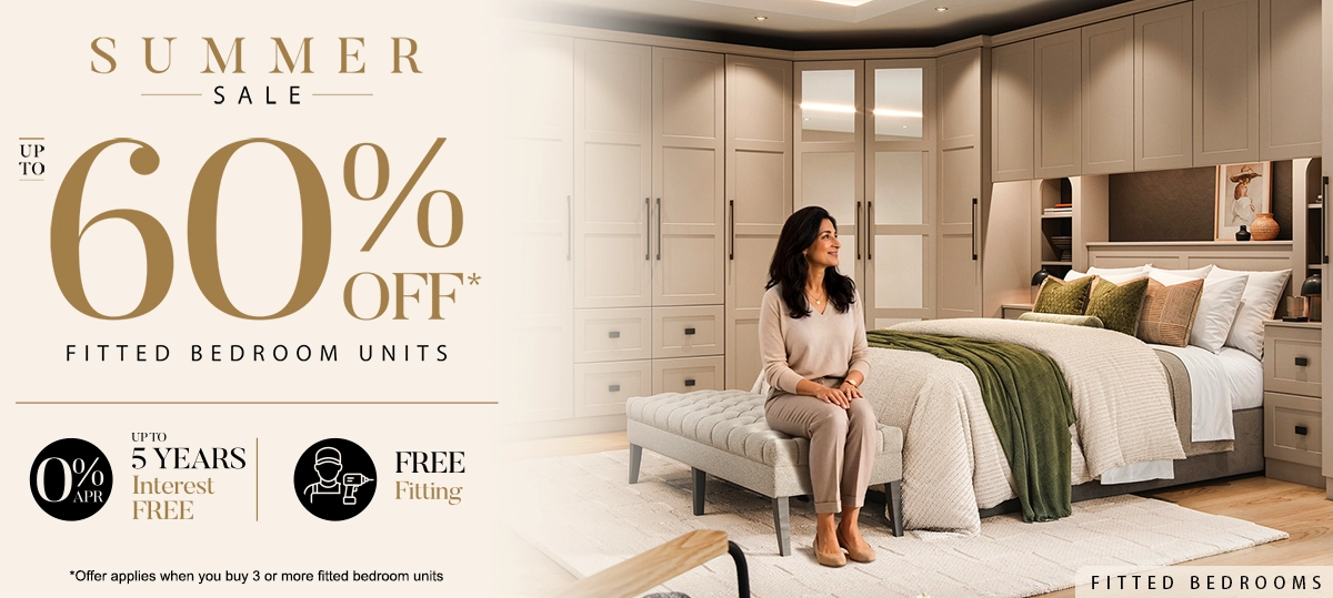 Summer sale on fitted bedroom furniture